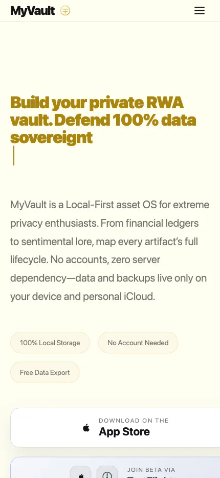 MyVault 应用预览